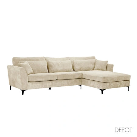 FOREVER ΚΑΝΑΠΕΣ ΓΩΝΙΑ ΔΕΞΙΑ BEIGE LINCOLN 03 316x185x92cm