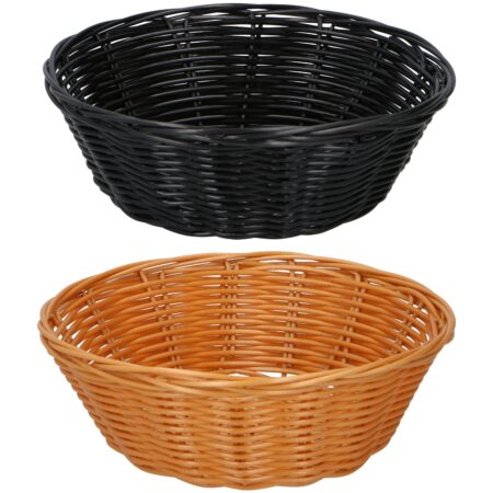 Καλάθια 20cm 2Τμχ Καφέ/Μαύρο ALPINA