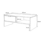 Τραπεζάκι σαλονιού Galaxy χρώμα καρυδί 100x50x42εκ.