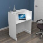 Γραφείο reception Gemini Megapap χρώμα λευκό 90x50x110εκ.