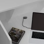 Γραφείο reception Gemini Megapap χρώμα λευκό 90x50x110εκ.