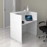 Γραφείο reception Gemini Megapap χρώμα λευκό 100x70x110εκ.