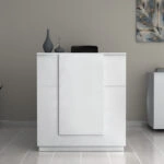 Γραφείο reception Gemini Megapap χρώμα λευκό 100x70x110εκ.