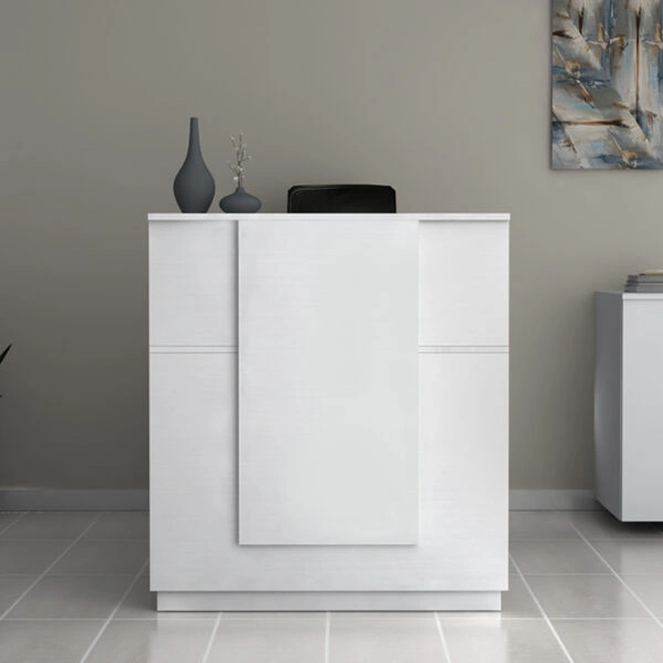 Γραφείο reception Gemini Megapap χρώμα λευκό 100x70x110εκ.