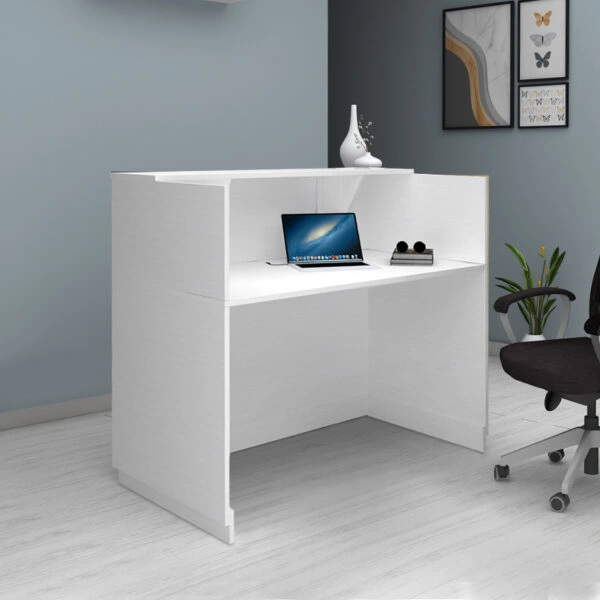 Γραφείο reception Gemini Megapap χρώμα λευκό 150x70x110εκ.