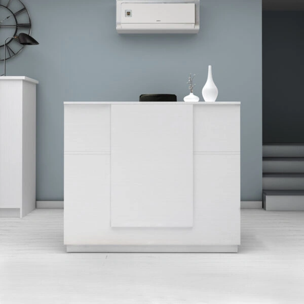 Γραφείο reception Gemini Megapap χρώμα λευκό 150x70x110εκ.