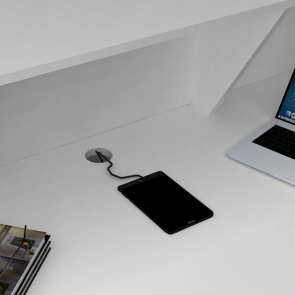 Γραφείο reception Gemini Megapap χρώμα λευκό 150x70x110εκ.