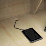 Γραφείο reception Gemini Megapap χρώμα φυσικό οξιάς - ανθρακί 180x70x110εκ.