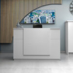 Γραφείο reception Gemini Megapap χρώμα λευκό 180x70x110εκ.