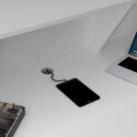 Γραφείο reception Gemini Megapap χρώμα λευκό 180x70x110εκ.