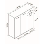Παπουτσοθήκη - ντουλάπι Polly Megapap χρώμα pine oak 108x35x108εκ.