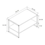 Τραπεζάκι σαλονιού Giza Megapap χρώμα rustic καρυδί 90,2x50,3x50,4εκ.