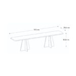 Έπιπλο τηλεόρασης Sugar Megapap χρώμα λευκό 150x29,6x36,8εκ.