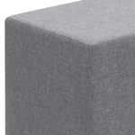 Σκαμπώ Linda Megapap υφασμάτινο χρώμα γκρι 40x40x40εκ.