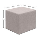 Σκαμπώ Linda Megapap υφασμάτινο χρώμα μπεζ 40x40x40εκ.