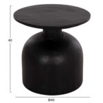 ΒΟΗΘΗΤΙΚΟ ΤΡΑΠΕΖΑΚΙ PUMBE-s HM9892.12 ΞΥΛΟ SUAR--ΜΑΥΡΟ Φ40x40Υεκ