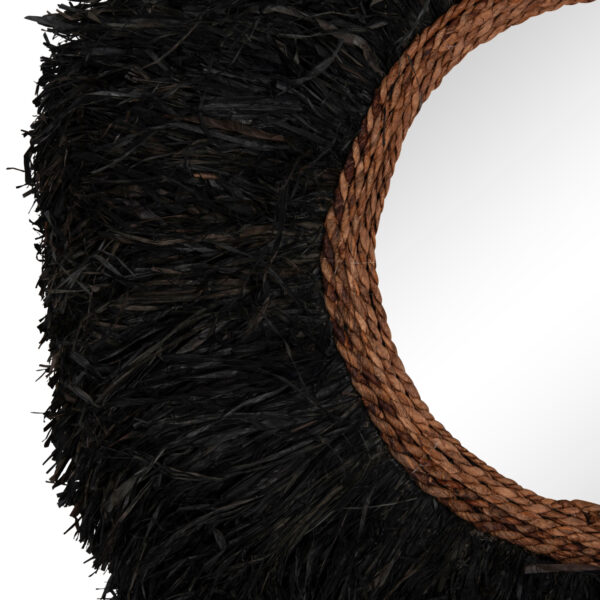 ΔΙΑΚΟΣΜΗΤΙΚΟΣ ΚΑΘΡΕΠΤΗΣ ΤΟΙΧΟΥ ΣΤΡΟΓΓΥΛΟΣ BRENNO HM4713 ΙΝΕΣ ΜΠΑΝΑΝΑΣ ΜΑΥΡΟ Φ85εκ