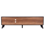 ΕΠΙΠΛΟ ΤΗΛΕΟΡΑΣΗΣ KRUDEN HM9447.11 ΜΕΛΑΜΙΝΗ ΣΕ ΜΑΥΡΟ-ΦΥΣΙΚΟ 180x40x51Υεκ.