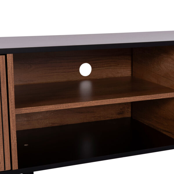 ΕΠΙΠΛΟ ΤΗΛΕΟΡΑΣΗΣ KRUDEN HM9447.11 ΜΕΛΑΜΙΝΗ ΣΕ ΜΑΥΡΟ-ΦΥΣΙΚΟ 180x40x51Υεκ.