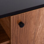 ΕΠΙΠΛΟ ΤΗΛΕΟΡΑΣΗΣ KRUDEN HM9447.11 ΜΕΛΑΜΙΝΗ ΣΕ ΜΑΥΡΟ-ΦΥΣΙΚΟ 180x40x51Υεκ.