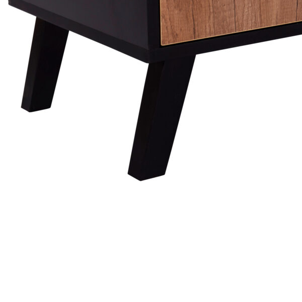 ΕΠΙΠΛΟ ΤΗΛΕΟΡΑΣΗΣ KRUDEN HM9447.11 ΜΕΛΑΜΙΝΗ ΣΕ ΜΑΥΡΟ-ΦΥΣΙΚΟ 180x40x51Υεκ.