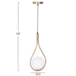 ΦΩΤΙΣΤΙΚΟ ΟΡΟΦΗΣ DROPLET HM7503.12 ΜΕΤΑΛΛΟ ΣΕ ΧΡΥΣΟ-ΛΕΥΚΟΣ ΓΛΟΜΠΟΣ 23,5x12x147Υεκ.