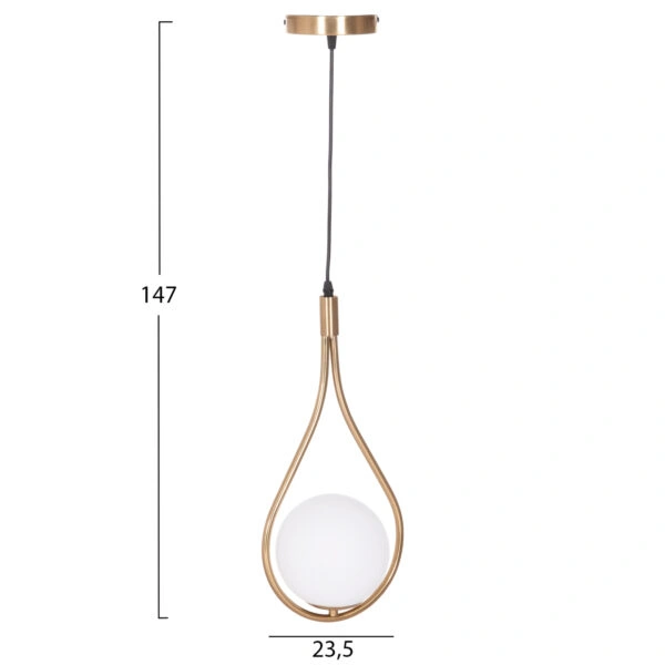 ΦΩΤΙΣΤΙΚΟ ΟΡΟΦΗΣ DROPLET HM7503.12 ΜΕΤΑΛΛΟ ΣΕ ΧΡΥΣΟ-ΛΕΥΚΟΣ ΓΛΟΜΠΟΣ 23,5x12x147Υεκ.