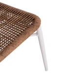 ΚΑΡΕΚΛΑ ΑΛΟΥΜΙΝΙΟΥ LYNN HM6267.02 ΛΕΥΚΟΣ ΣΚΕΛΕΤΟΣ-P.E.RATTAN ΦΥΣΙΚΟ 61x55x77Υεκ