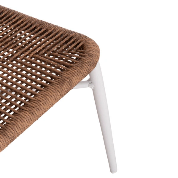 ΚΑΡΕΚΛΑ ΑΛΟΥΜΙΝΙΟΥ LYNN HM6267.02 ΛΕΥΚΟΣ ΣΚΕΛΕΤΟΣ-P.E.RATTAN ΦΥΣΙΚΟ 61x55x77Υεκ