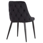 ΚΑΡΕΚΛΑ SERENITY HM8527.14 ΒΕΛΟΥΔΟ ΜΑΥΡΟ ΜΕ ΜΑΥΡΑ ΜΕΤΑΛΛΙΚΑ ΠΟΔΙΑ 51x54x83,5Υεκ.