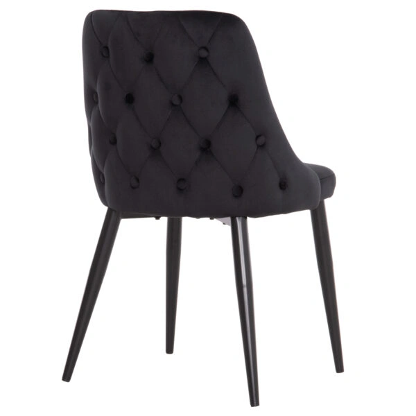 ΚΑΡΕΚΛΑ SERENITY HM8527.14 ΒΕΛΟΥΔΟ ΜΑΥΡΟ ΜΕ ΜΑΥΡΑ ΜΕΤΑΛΛΙΚΑ ΠΟΔΙΑ 51x54x83,5Υεκ.