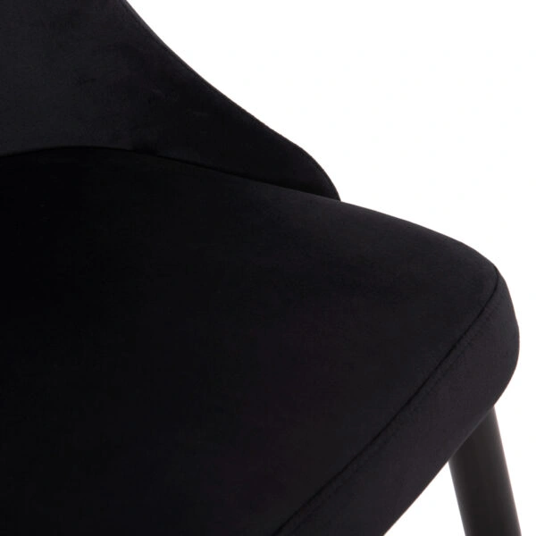 ΚΑΡΕΚΛΑ SERENITY HM8527.14 ΒΕΛΟΥΔΟ ΜΑΥΡΟ ΜΕ ΜΑΥΡΑ ΜΕΤΑΛΛΙΚΑ ΠΟΔΙΑ 51x54x83,5Υεκ.