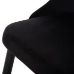 ΚΑΡΕΚΛΑ SERENITY HM8527.14 ΒΕΛΟΥΔΟ ΜΑΥΡΟ ΜΕ ΜΑΥΡΑ ΜΕΤΑΛΛΙΚΑ ΠΟΔΙΑ 51x54x83,5Υεκ.