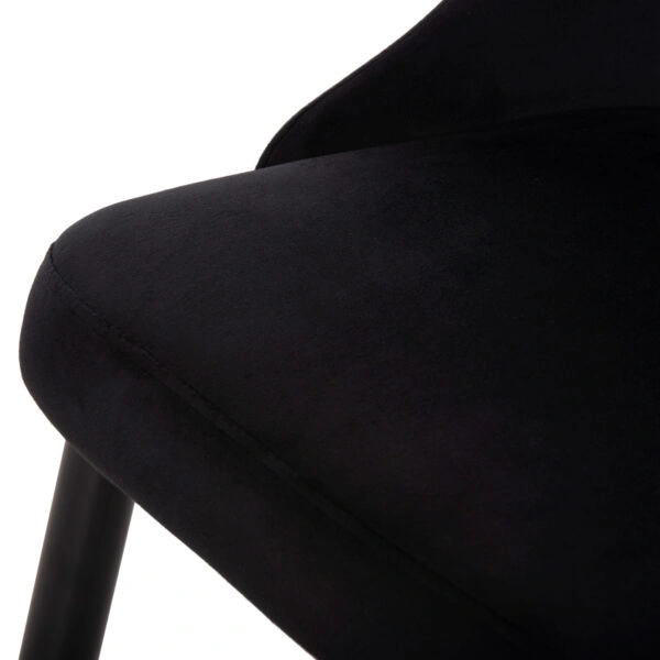 ΚΑΡΕΚΛΑ SERENITY HM8527.14 ΒΕΛΟΥΔΟ ΜΑΥΡΟ ΜΕ ΜΑΥΡΑ ΜΕΤΑΛΛΙΚΑ ΠΟΔΙΑ 51x54x83,5Υεκ.