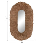 ΚΑΘΡΕΠΤΗΣ ΤΟΙΧΟΥ ΟΒΑΛ HM4711 ΠΛΑΙΣΙΟ ΙΝΕΣ ΣΙΖΑΛ ΣΕ ΧΡΩΜΑ ΦΥΣΙΚΟ 95x60x15(πάχος)εκ.