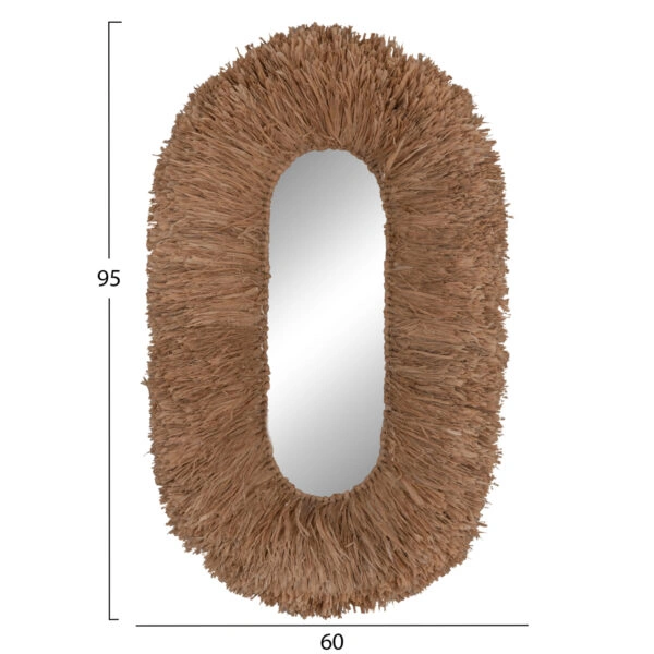 ΚΑΘΡΕΠΤΗΣ ΤΟΙΧΟΥ ΟΒΑΛ HM4711 ΠΛΑΙΣΙΟ ΙΝΕΣ ΣΙΖΑΛ ΣΕ ΧΡΩΜΑ ΦΥΣΙΚΟ 95x60x15(πάχος)εκ.