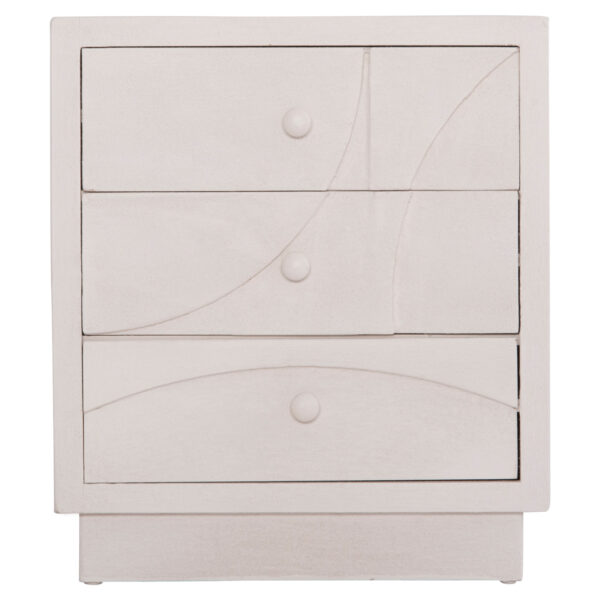 ΚΟΜΟΔΙΝΟ ΣΕΙΡΑ SANTORINI HM18047 MDF ΣΕ ΥΠΟΛΕΥΚΟ ΧΡΩΜΑ-3 ΣΥΡΤΑΡIA 48x38x55,5Υεκ.