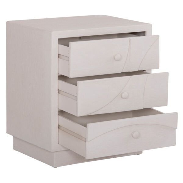 ΚΟΜΟΔΙΝΟ ΣΕΙΡΑ SANTORINI HM18047 MDF ΣΕ ΥΠΟΛΕΥΚΟ ΧΡΩΜΑ-3 ΣΥΡΤΑΡIA 48x38x55,5Υεκ.