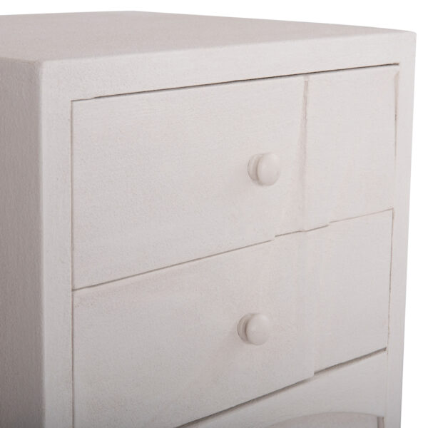 ΚΟΜΟΔΙΝΟ ΣΕΙΡΑ SANTORINI HM18047 MDF ΣΕ ΥΠΟΛΕΥΚΟ ΧΡΩΜΑ-3 ΣΥΡΤΑΡIA 48x38x55,5Υεκ.