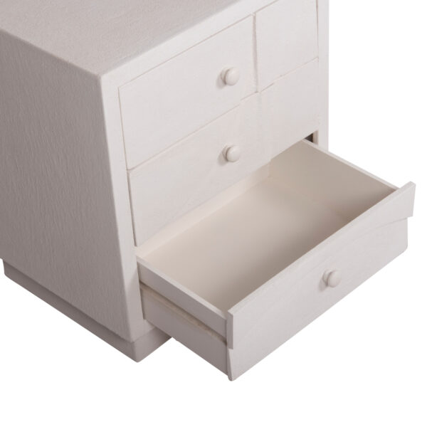 ΚΟΜΟΔΙΝΟ ΣΕΙΡΑ SANTORINI HM18047 MDF ΣΕ ΥΠΟΛΕΥΚΟ ΧΡΩΜΑ-3 ΣΥΡΤΑΡIA 48x38x55,5Υεκ.