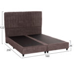 ΚΡEΒΑΤΙ ΔΙΠΛΟ HILDA HM717.02 ΥΦΑΣΜΑ ΜΠΟΥΚΛΕ ΚΑΦΕ--ΓΙΑ ΣΤΡΩΜΑ 160x200εκ.