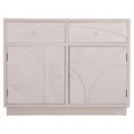 ΜΠΟΥΦΕΣ ΣΕΙΡΑ SANTORINI HM18046 MDF ΣΕ ΥΠΟΛΕΥΚΟ ΧΡΩΜΑ-2 ΣΥΡΤΑΡΙΑ & 2 ΠΟΡΤΕΣ 107x38x82,5Υεκ.