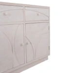 ΜΠΟΥΦΕΣ ΣΕΙΡΑ SANTORINI HM18046 MDF ΣΕ ΥΠΟΛΕΥΚΟ ΧΡΩΜΑ-2 ΣΥΡΤΑΡΙΑ & 2 ΠΟΡΤΕΣ 107x38x82,5Υεκ.