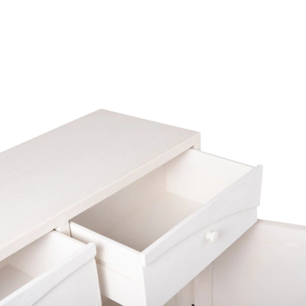 ΜΠΟΥΦΕΣ ΣΕΙΡΑ SANTORINI HM18046 MDF ΣΕ ΥΠΟΛΕΥΚΟ ΧΡΩΜΑ-2 ΣΥΡΤΑΡΙΑ & 2 ΠΟΡΤΕΣ 107x38x82,5Υεκ.