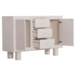 ΜΠΟΥΦΕΣ ΣΕΙΡΑ SANTORINI HM18048 MDF ΣΕ ΥΠΟΛΕΥΚΟ ΧΡΩΜΑ-3 ΣΥΡΤΑΡΙΑ & 2 ΠΟΡΤΕΣ 120x38x80Υεκ.