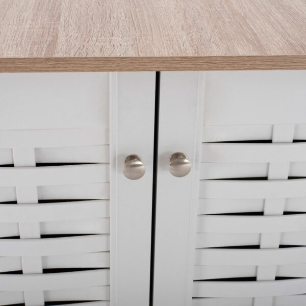 ΠΑΠΟΥΤΣΟΘΗΚΗ-ΝΤΟΥΛΑΠΙ ΜΕΛΑΜΙΝΗΣ ΜΕ 3ΠΟΡΤΕΣ HM2211.06 SONAMA-ΛΕΥΚΗ 114,5x34x68 εκ.