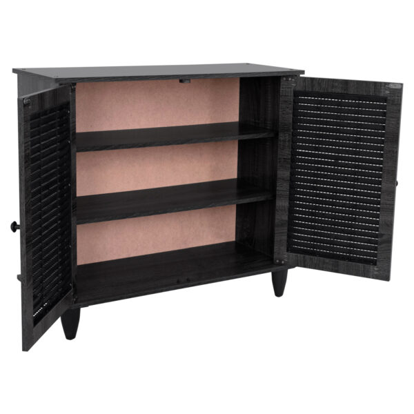 ΠΑΠΟΥΤΣΟΘΗΚΗ ΞΥΛΙΝΗ MCKENNA HM2266.01 ΣΕ ΑΝΘΡΑΚΙ ΧΡΩΜΑ 76,5X30X68,5