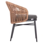 ΠΟΛΥΘΡΟΝΑ ΑΛΟΥΜΙΝΙΟΥ ORIN HM6265.01 ΣΚΟΥΡΟ ΓΚΡΙ- P.E.RATTAN ΣΕ ΦΥΣΙΚΟ 65x56x82Υεκ.