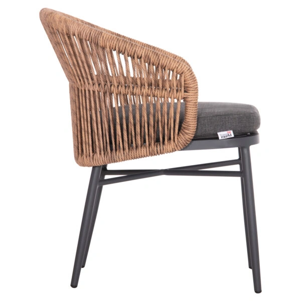 ΠΟΛΥΘΡΟΝΑ ΑΛΟΥΜΙΝΙΟΥ ORIN HM6265.01 ΣΚΟΥΡΟ ΓΚΡΙ- P.E.RATTAN ΣΕ ΦΥΣΙΚΟ 65x56x82Υεκ.