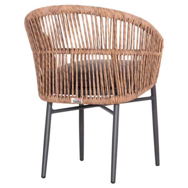 ΠΟΛΥΘΡΟΝΑ ΑΛΟΥΜΙΝΙΟΥ ORIN HM6265.01 ΣΚΟΥΡΟ ΓΚΡΙ- P.E.RATTAN ΣΕ ΦΥΣΙΚΟ 65x56x82Υεκ.